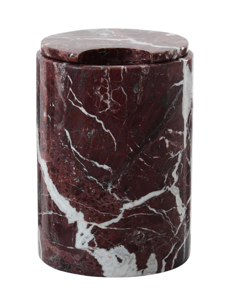 
Seau à glaçons et pot de rangement élégant "Salmo" en marbre, rouge