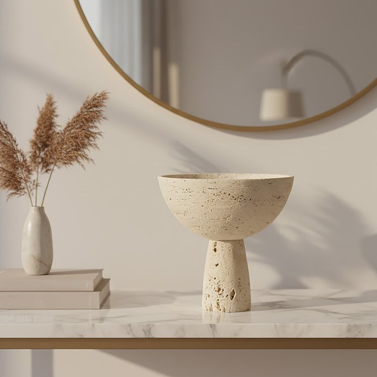 
Grande vasque design « Tibor » en travertin noble