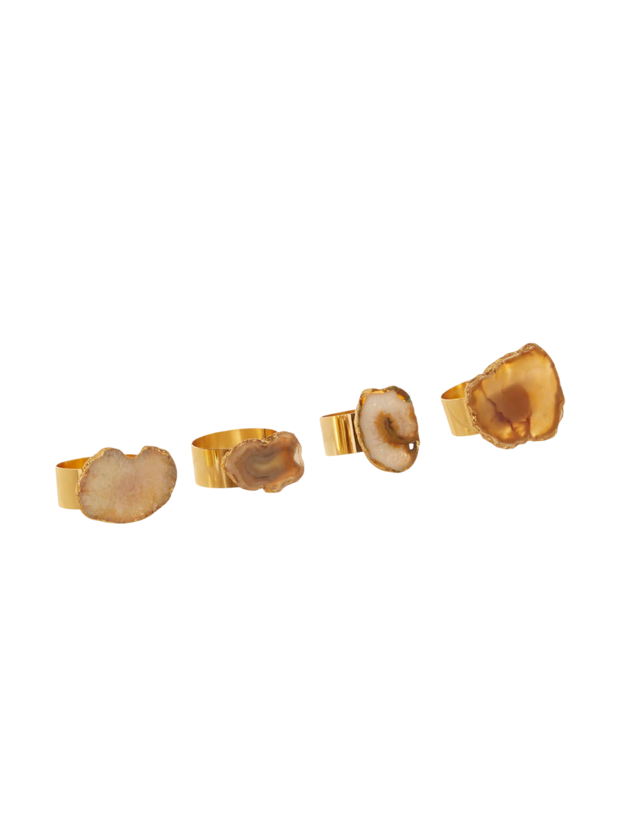 
Ensemble de 4 ronds de serviette « Agata » - Naturel