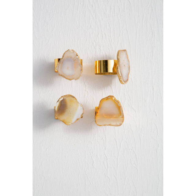 
Ensemble de 4 ronds de serviette « Agata » - Naturel