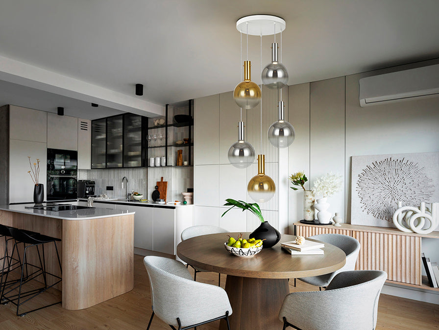 
LED designer pendant lamp “Matices”, 5 lights