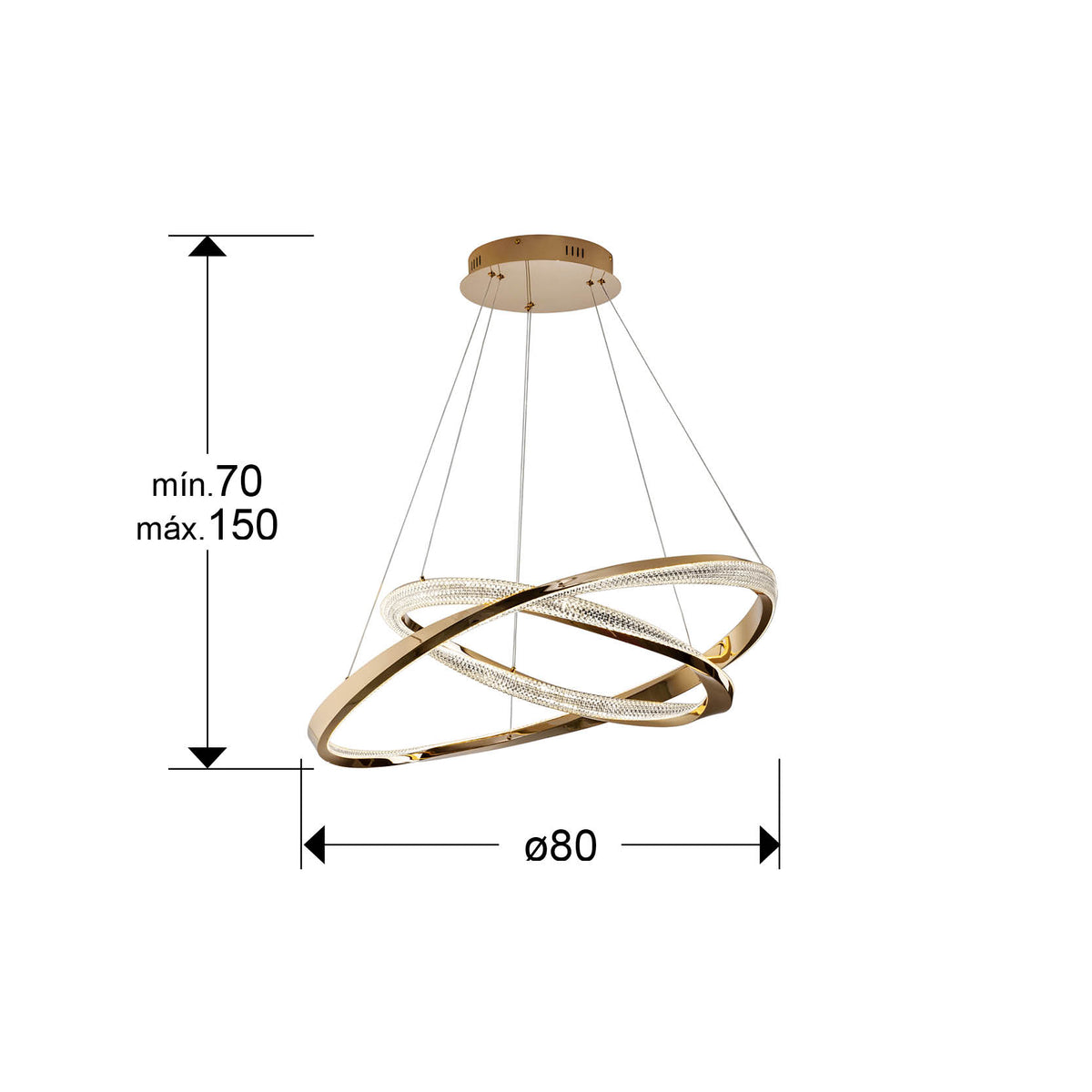 
Lampada a sospensione LED di design dimmerabile „Orbitas“ con telecomando