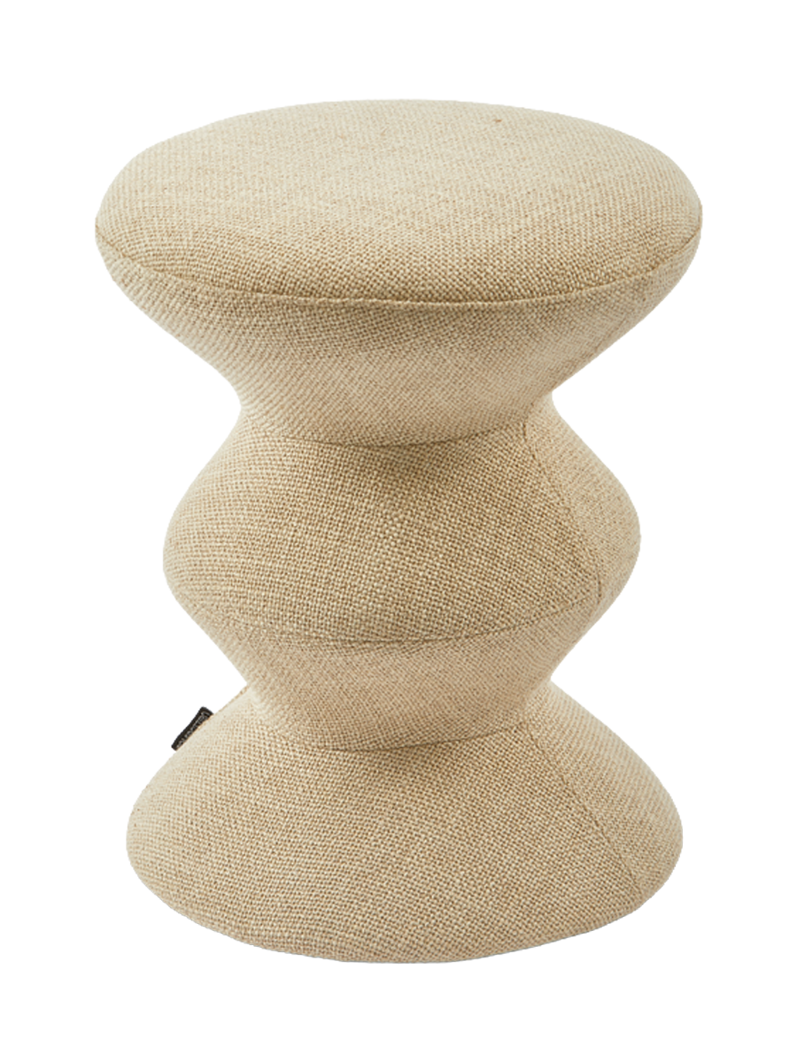 
"Zig Zag Soft" Design Stool - Beige