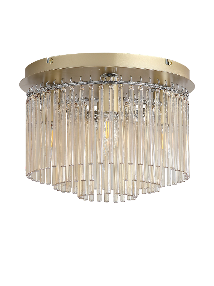 
Plafonnier de luxe "Swizzle" 5 lumières - Or, Champagne