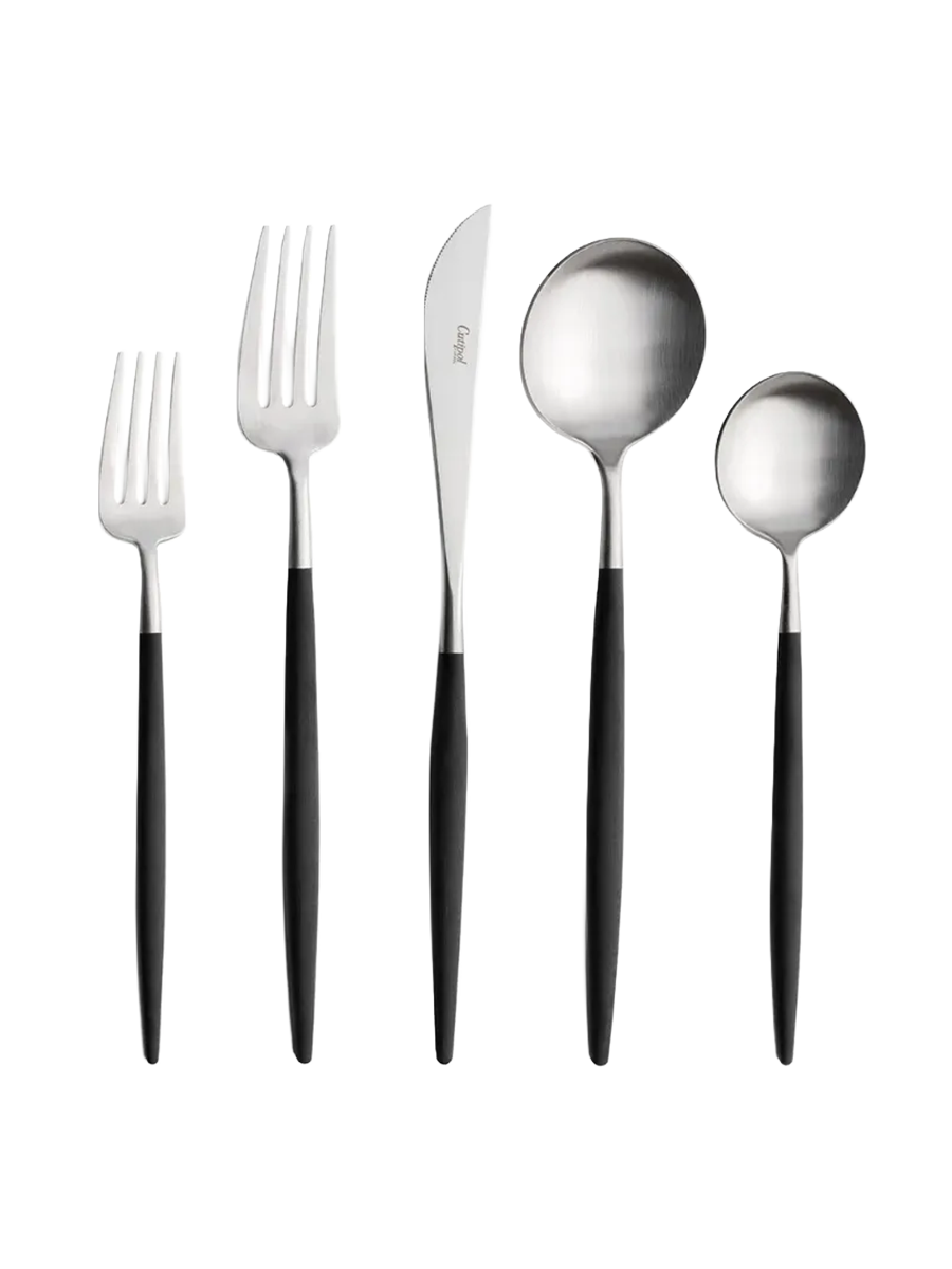 
Cutipol "Goa Black Silver" 5-piece Cutlery Set