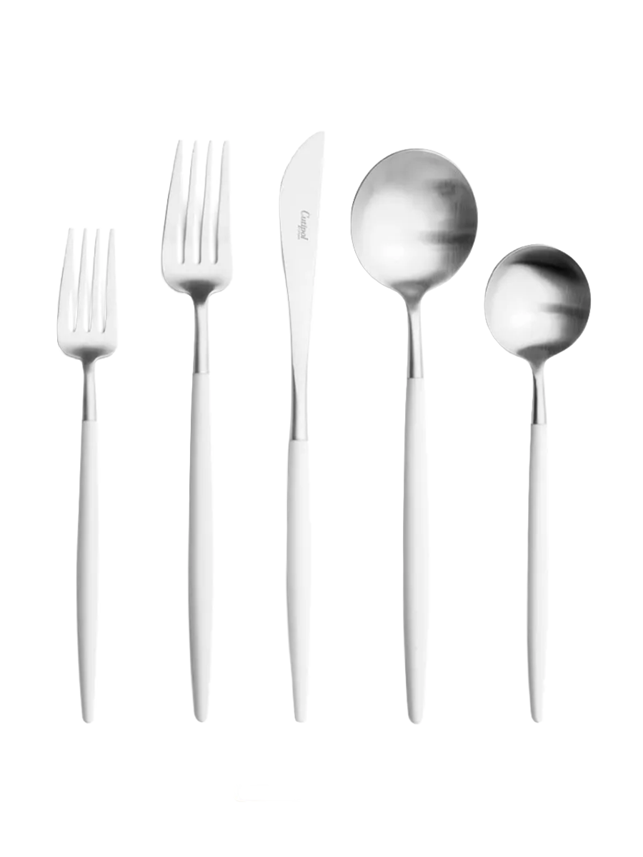 
Cutipol "Goa White Silver" 5-Piece Cutlery Set