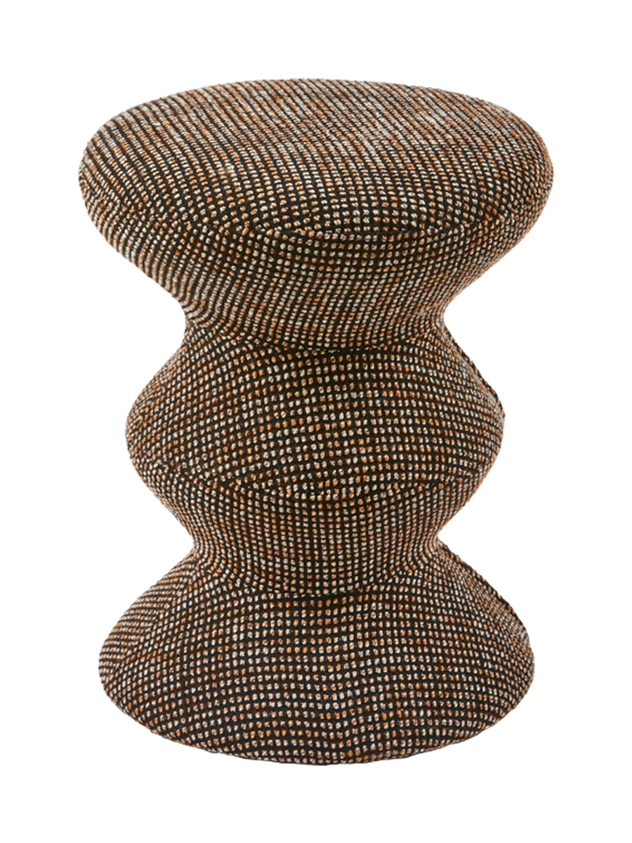 
"Zig Zag Soft" Design Stool - Brown