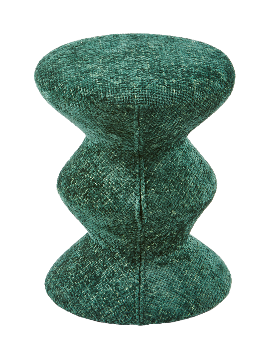 
"Zig Zag Soft" Design Stool - Green