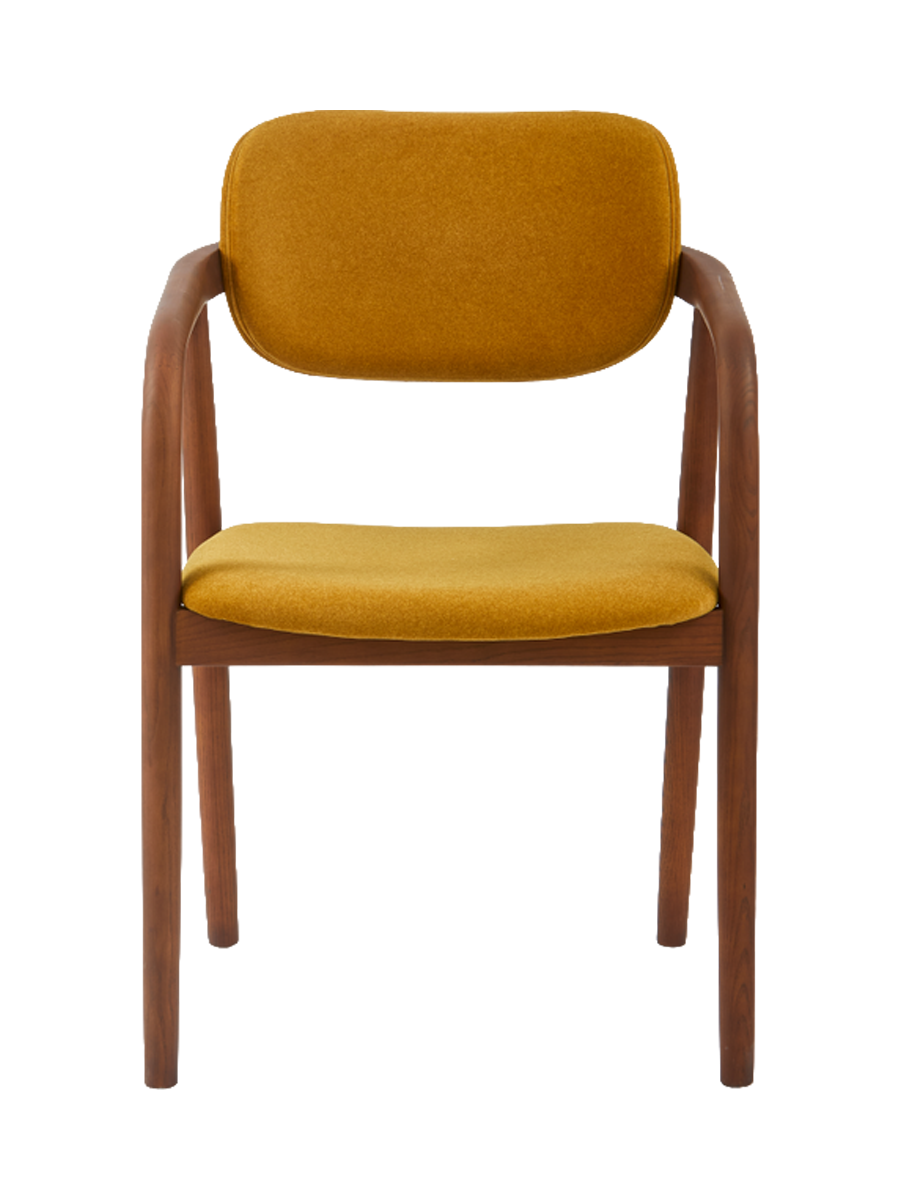 
Massiver Design Armlehnenstuhl „Henry“ - Ocker