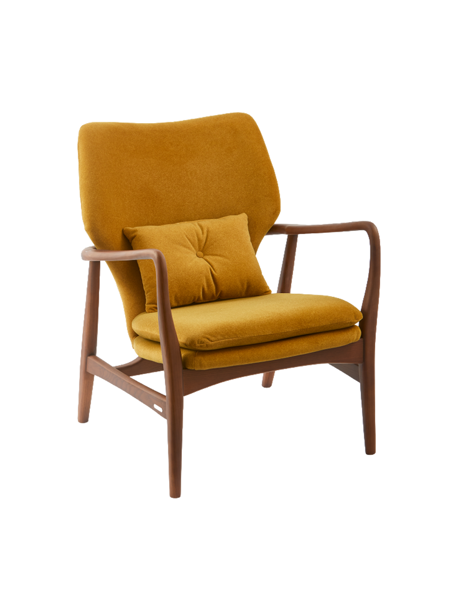 
Fauteuil design massif « Peggy » - Ocre