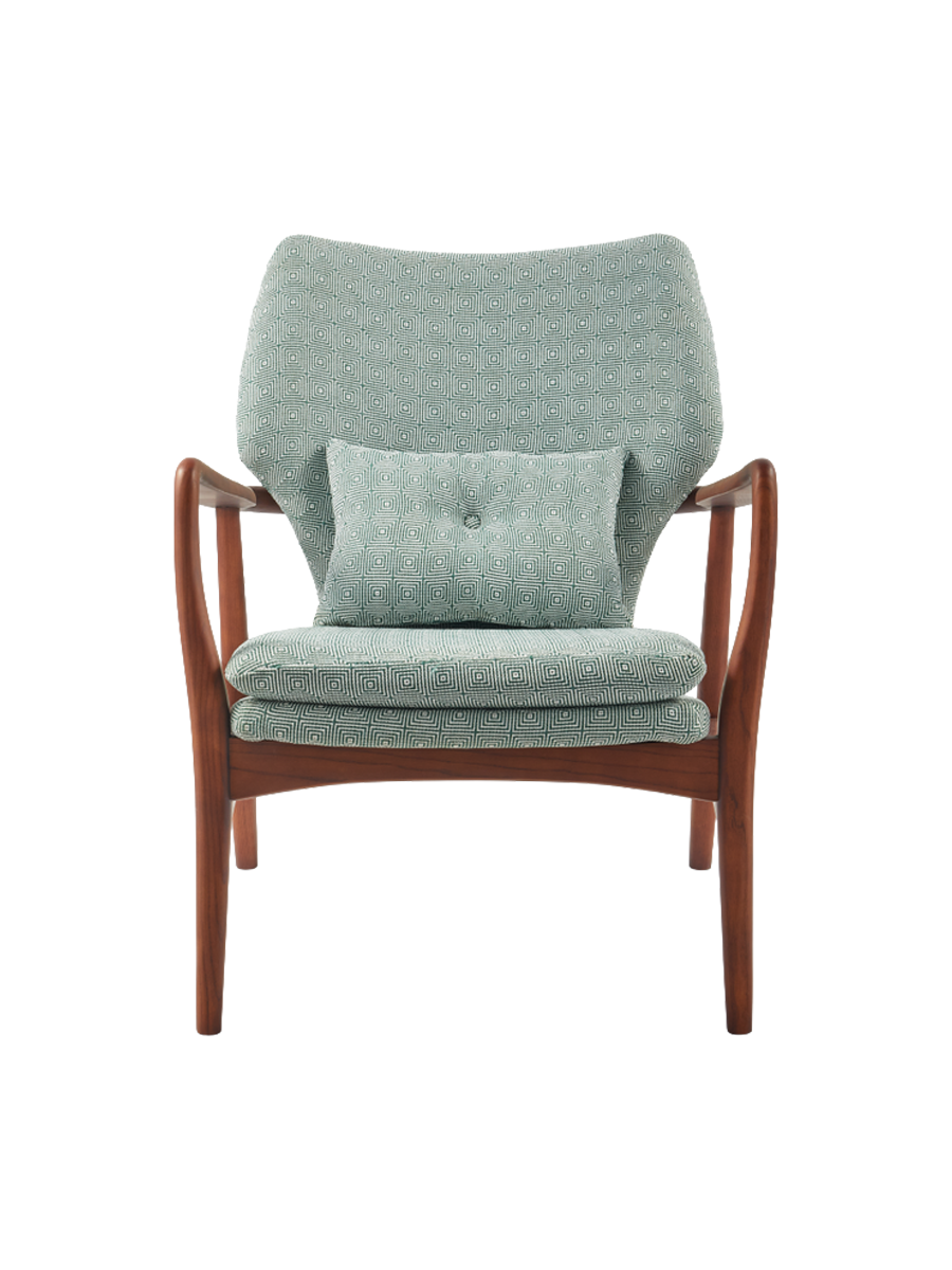 
Fauteuil design massif « Peggy » - Menthe Carrée