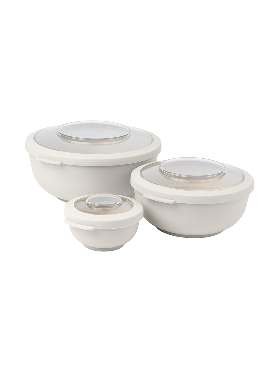 
Set of 3 Food Storage and Preservation Bowls "Tylla" - Cream