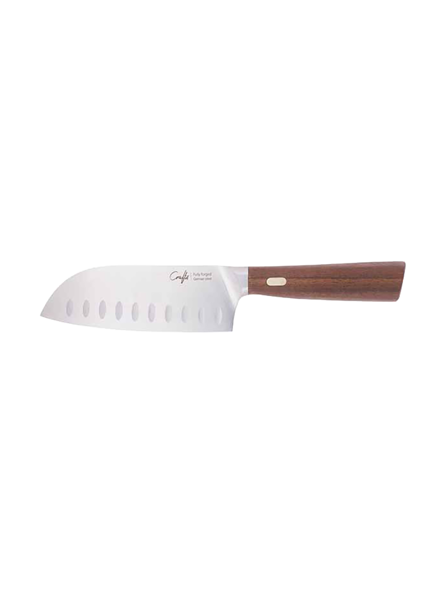 
Couteau Santoku de qualité supérieure « Couteaux & Co » avec manche en noyer