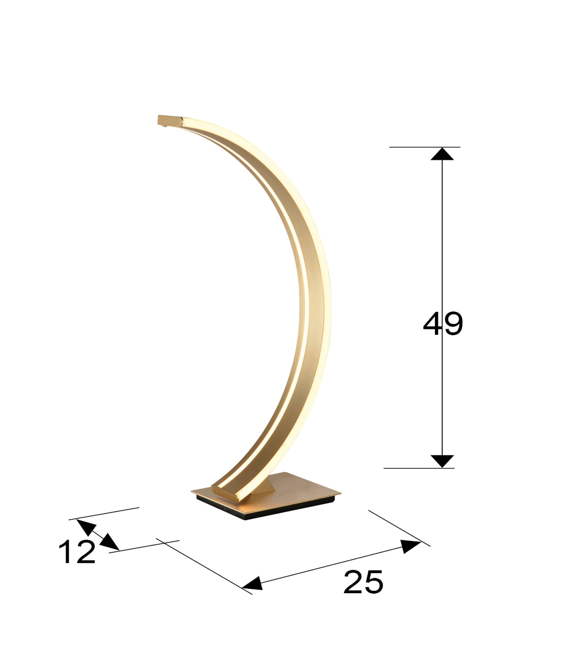 
Lampe de table design LED à intensité variable « Arcus »