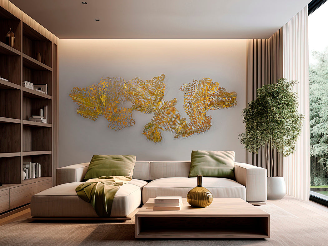 
Oggetto da parete di design “Drako XL” in acciaio inox