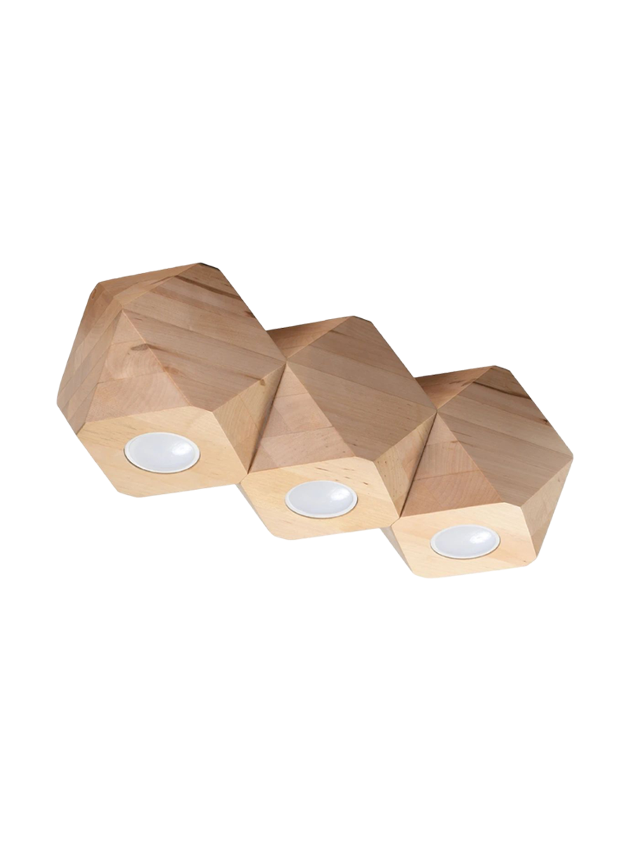 
Design Deckenlampe „Woody“ 3-flammig