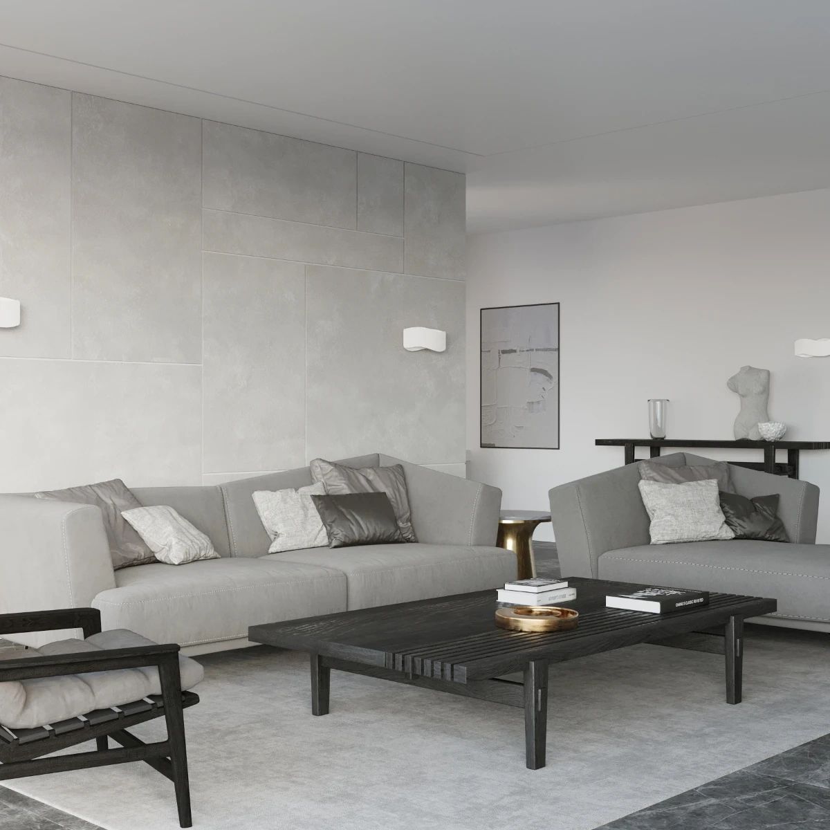 
Design Wandlampe „Tila“ 40 - Weiss
