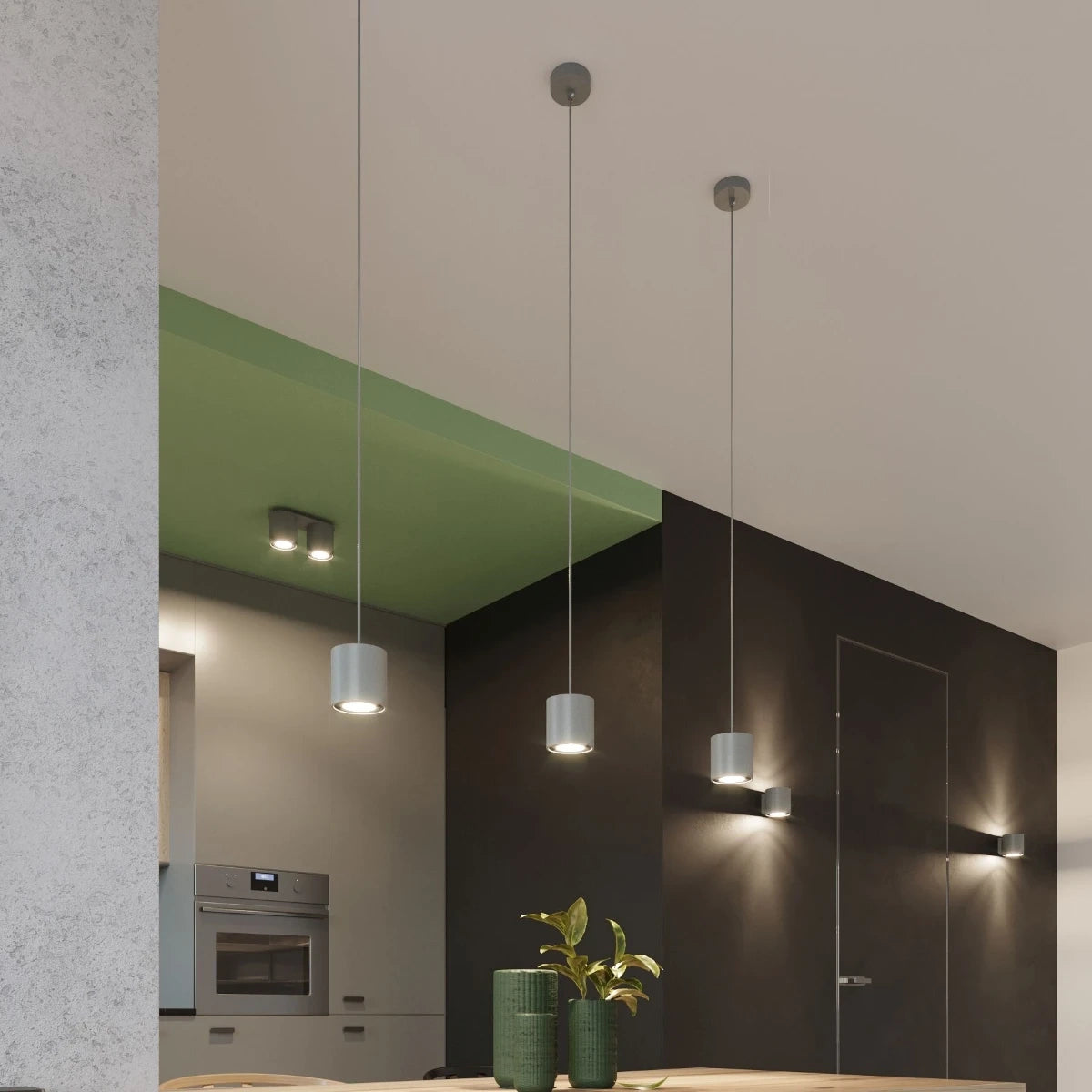 
Design Deckenlampe „Orbis“ 1-flammig - Grau