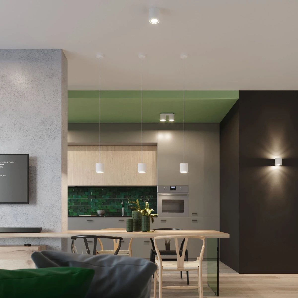 
Lampada da soffitto di design «Orbis» a 1 luce - Bianco