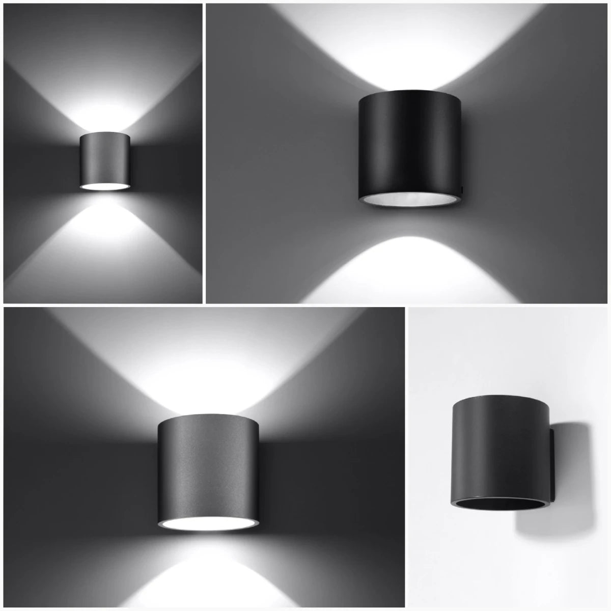 
Lampada da parete di design «Orbis» a 1 luce - Grigio