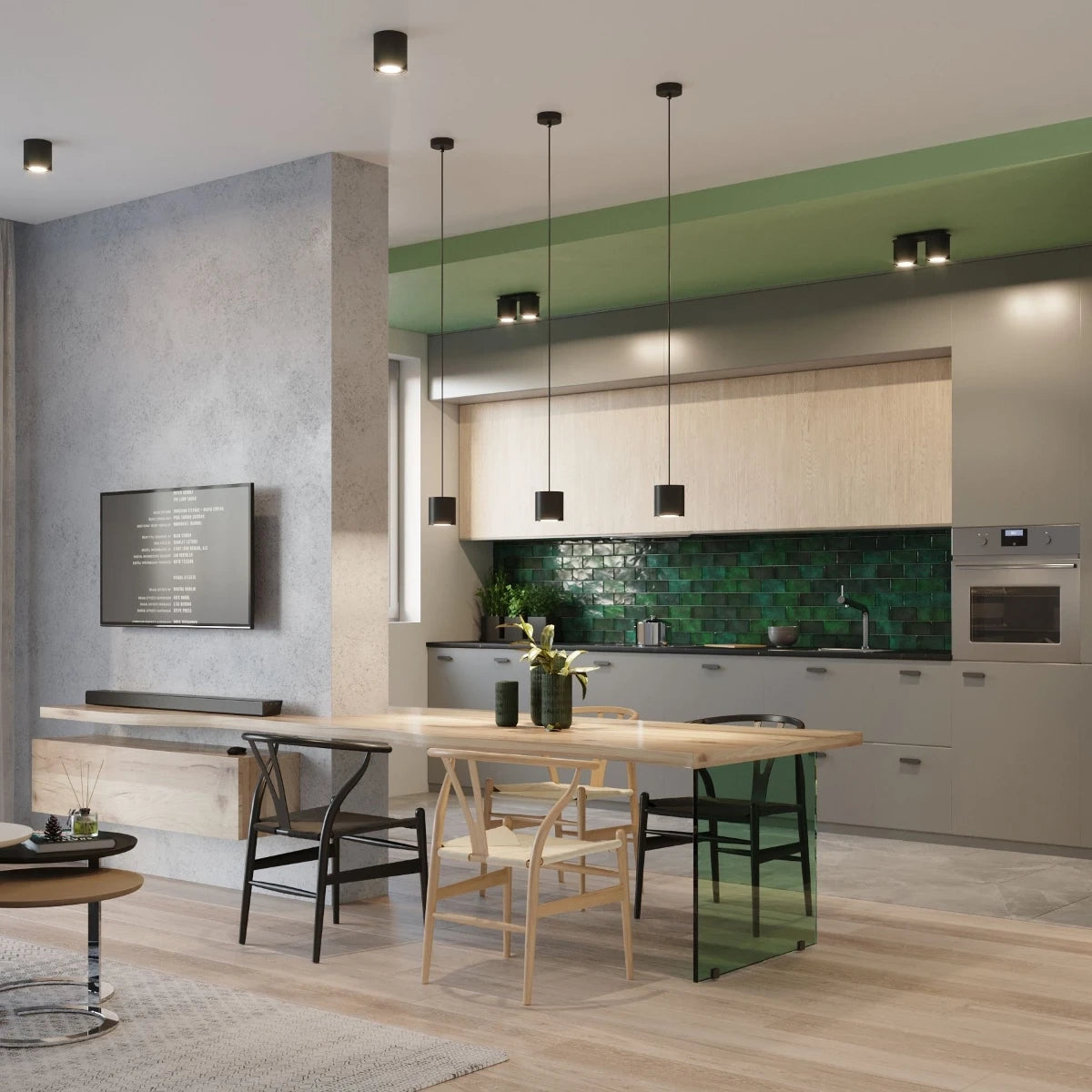 
Lampada da soffitto di design «Orbis» a 2 luci - Nero