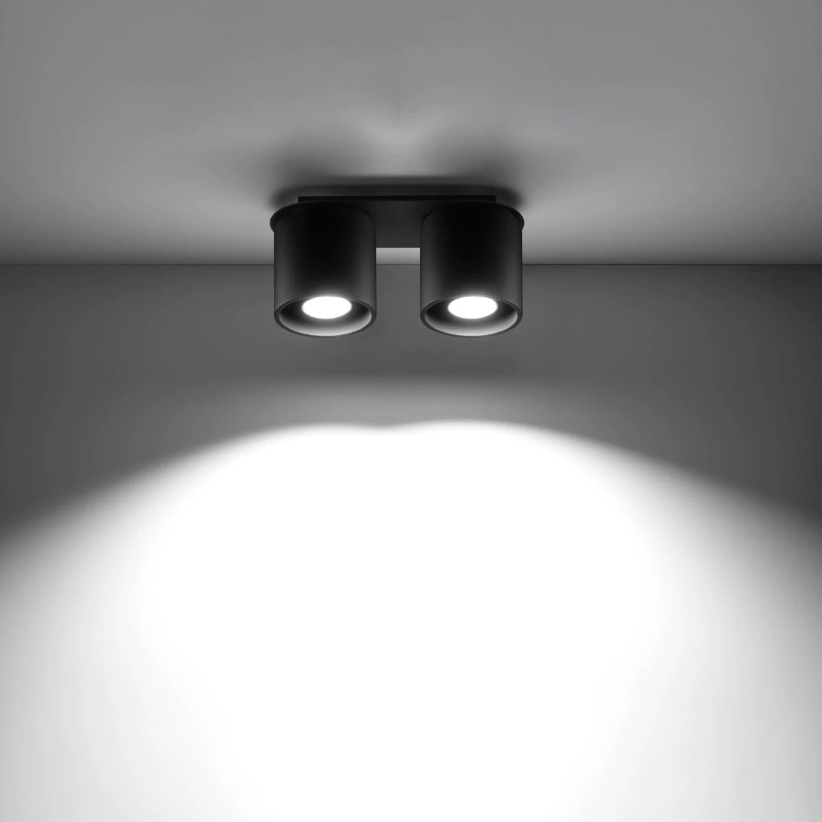 
Lampada da soffitto di design «Orbis» a 2 luci - Nero