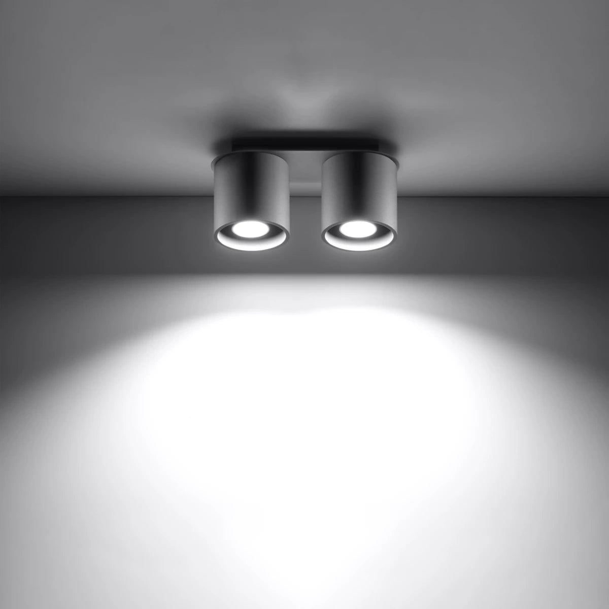 
Lampada da soffitto di design «Orbis» a 2 luci - Grigio