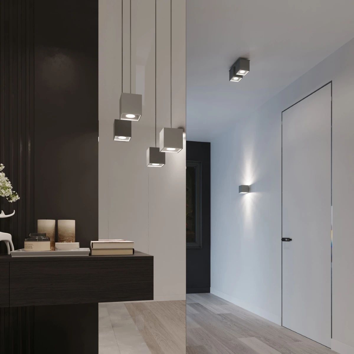 
Designer Ceiling Light "Quad" - 1-Bulb - Degree