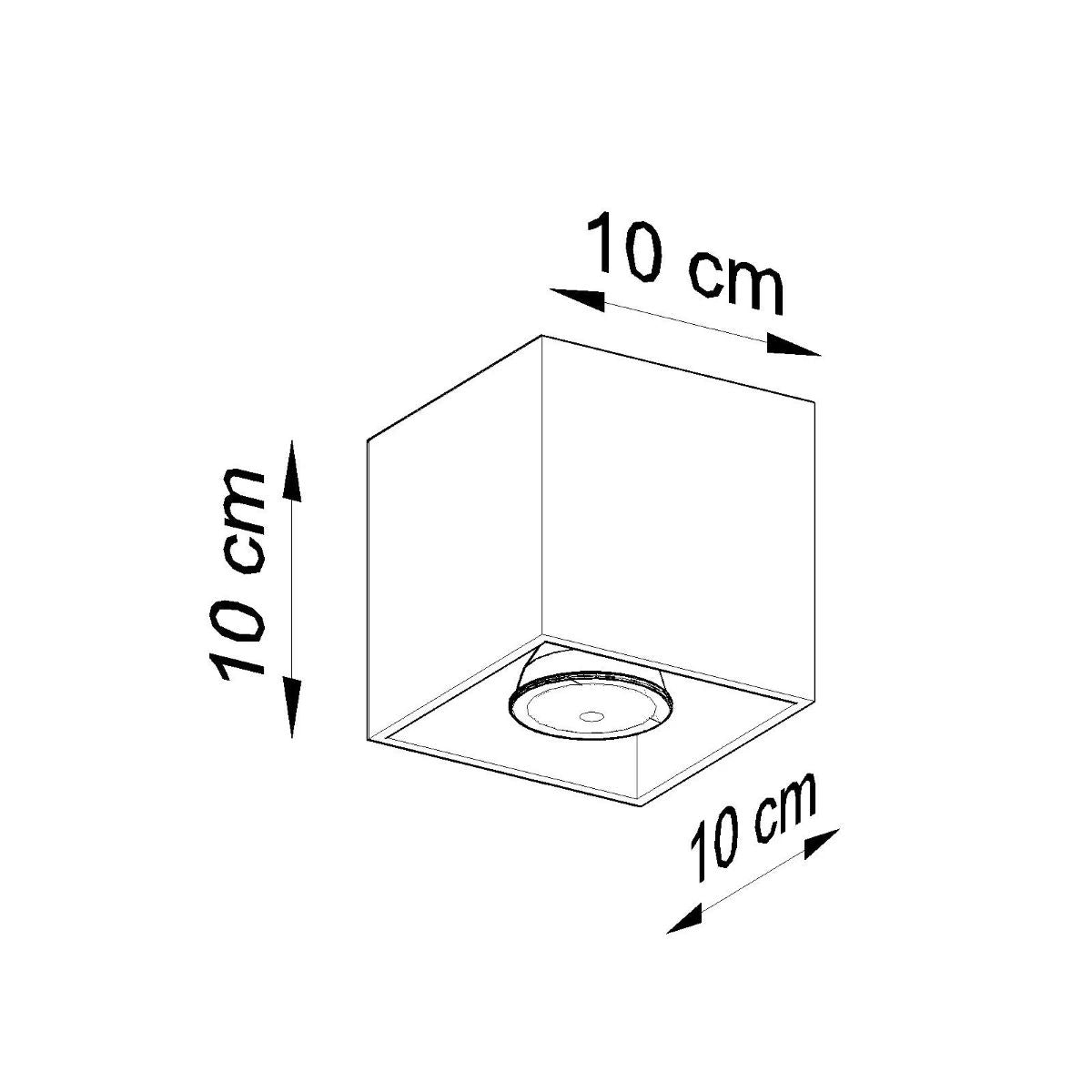 
Designer Ceiling Light "Quad" - 1-Bulb - Degree