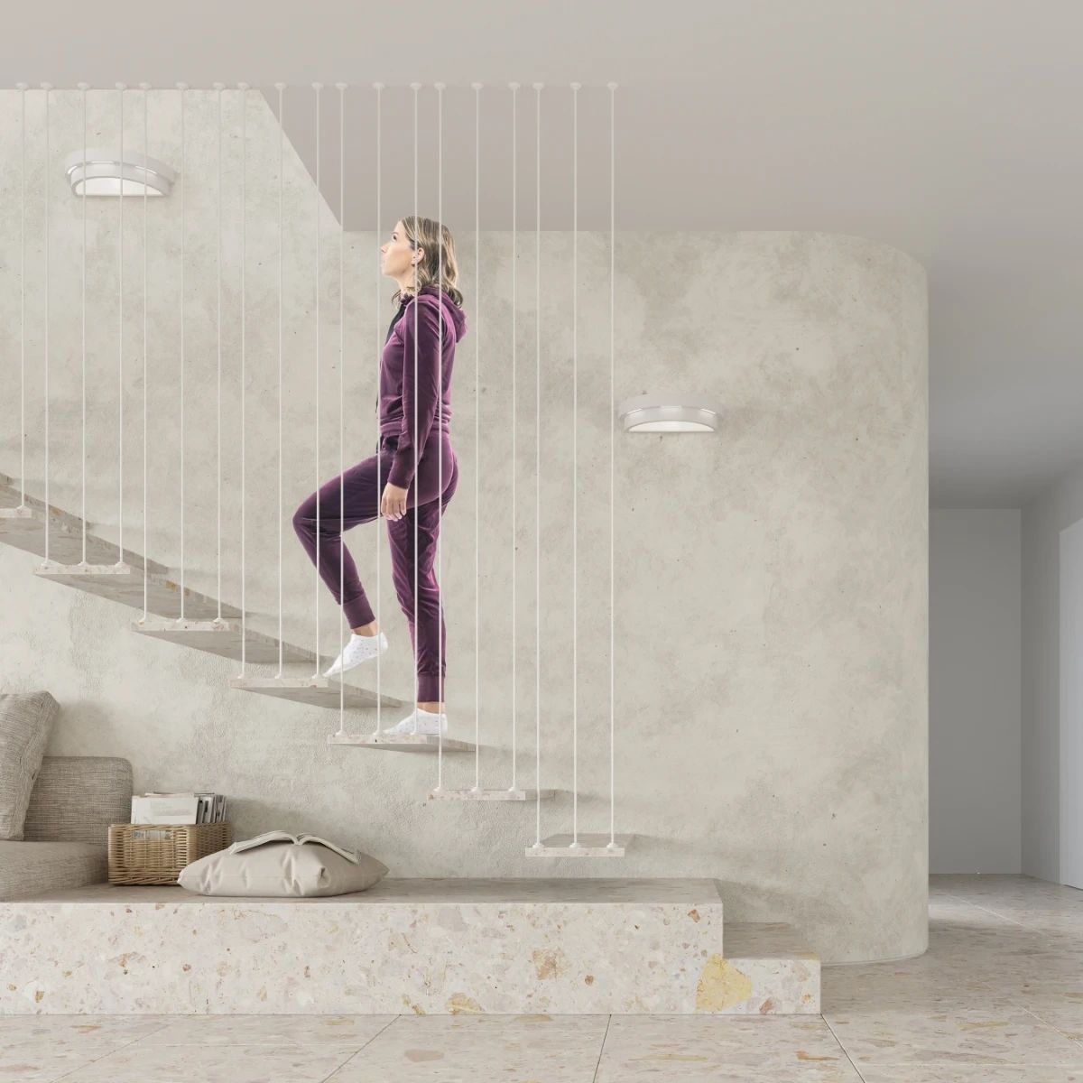 
Design Wandlampe Keramik „Helios“ - Weiss