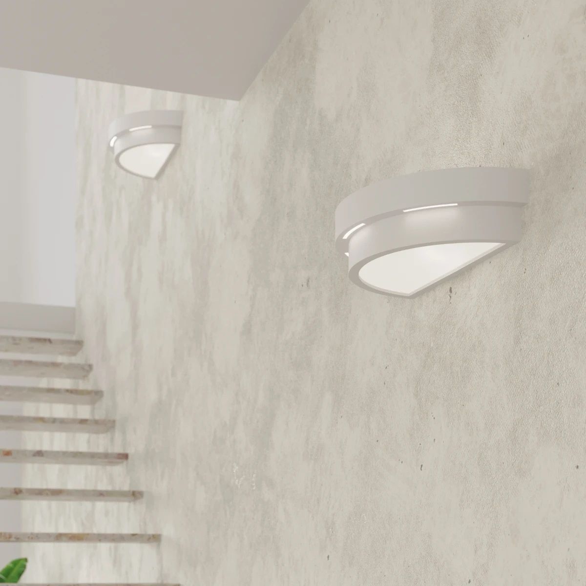 
Design Wandlampe Keramik „Helios“ - Weiss