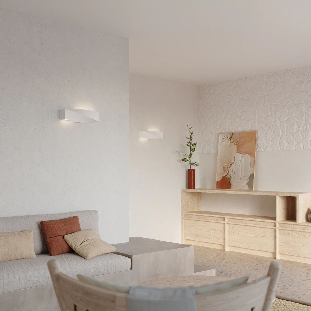 
Design Wandlampe Keramik „Sigma“ - Weiss