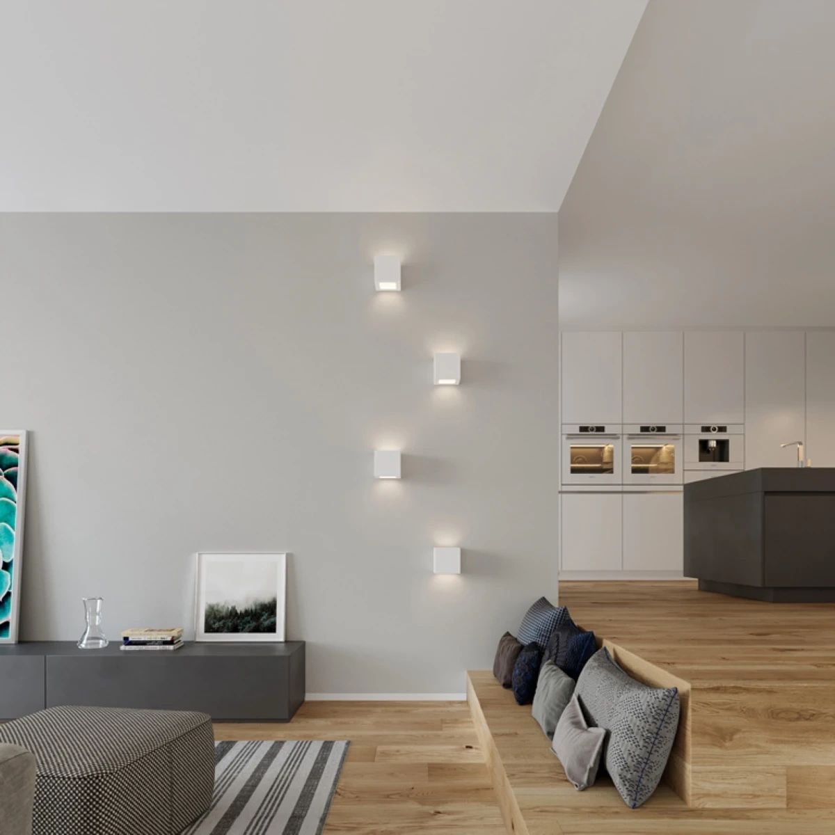 
Design Wandlampe Keramik „Leo“ - Weiss