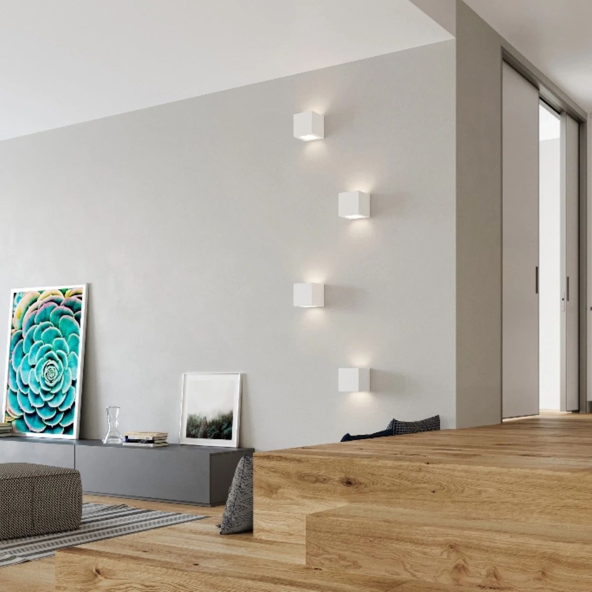 
Design Wandlampe Keramik „Leo“ - Weiss