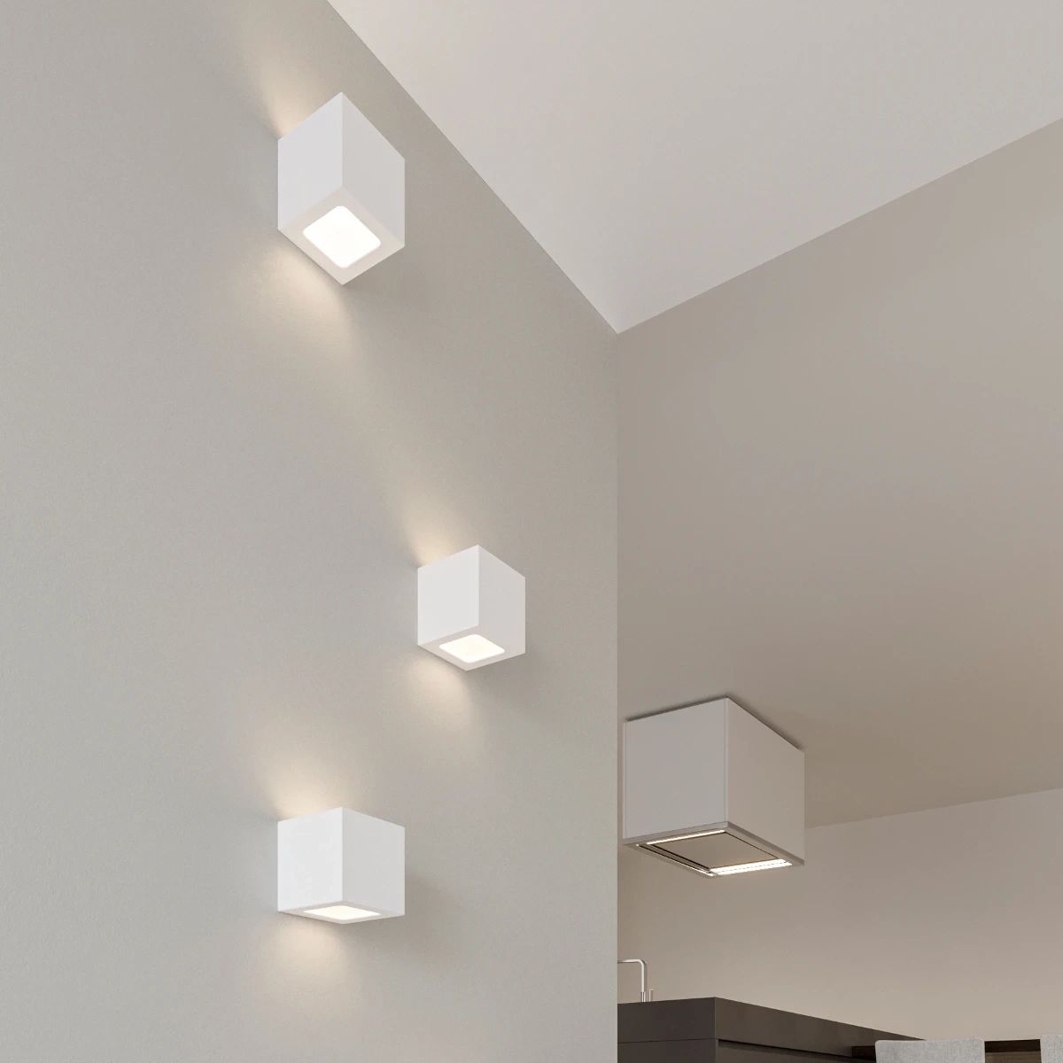 
Design Wandlampe Keramik „Leo“ - Weiss