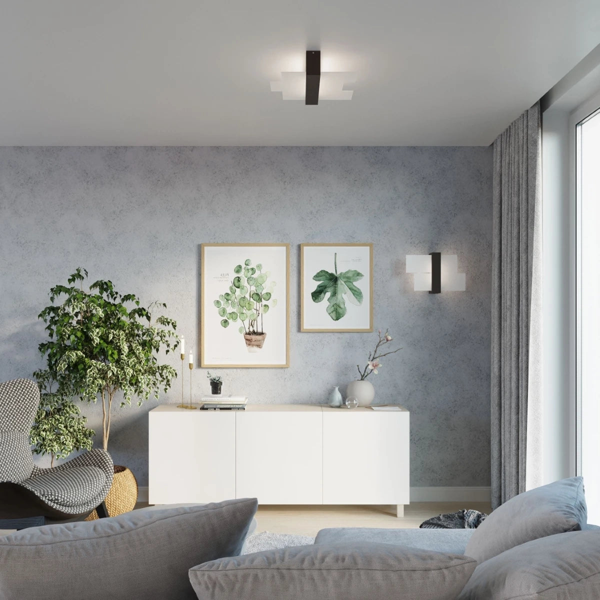 
Lampada da parete di design «Feniks» a 1 luce - Wenge