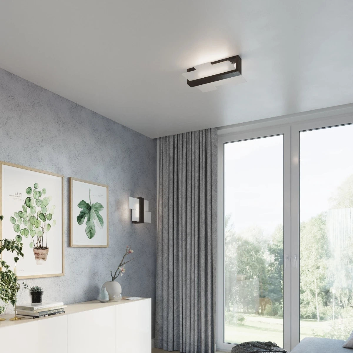 
Lampada da parete di design «Feniks» a 1 luce - Wenge