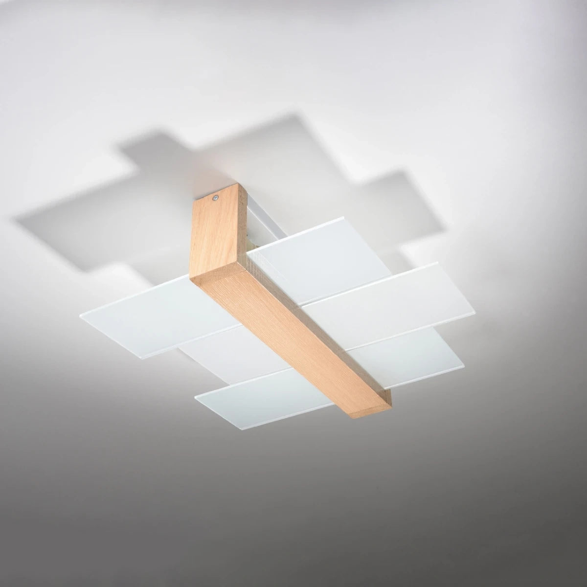 
Lampada da soffitto di design «Feniks» a 2 luci - Legno naturale