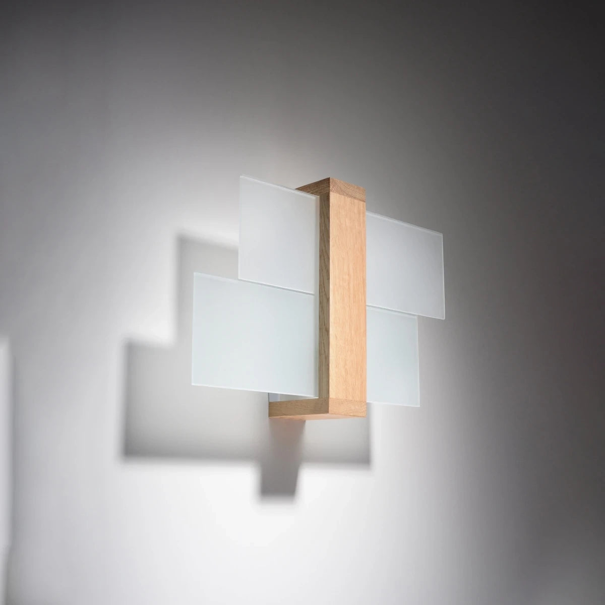 
Design Wandlampe „Feniks“ 1-flammig - Naturholz