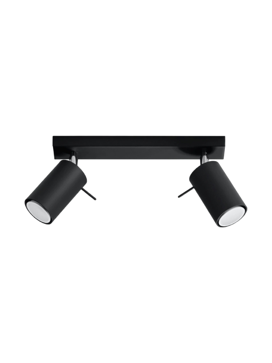 
Design Deckenlampe „Ring“ 2-flammig - Schwarz