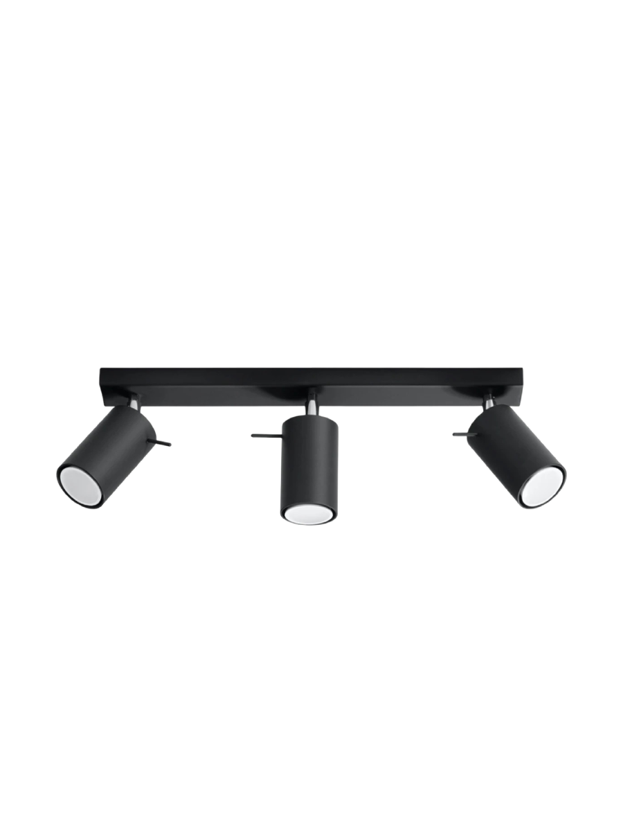 
Design Deckenlampe „Ring“ 3-flammig - Schwarz