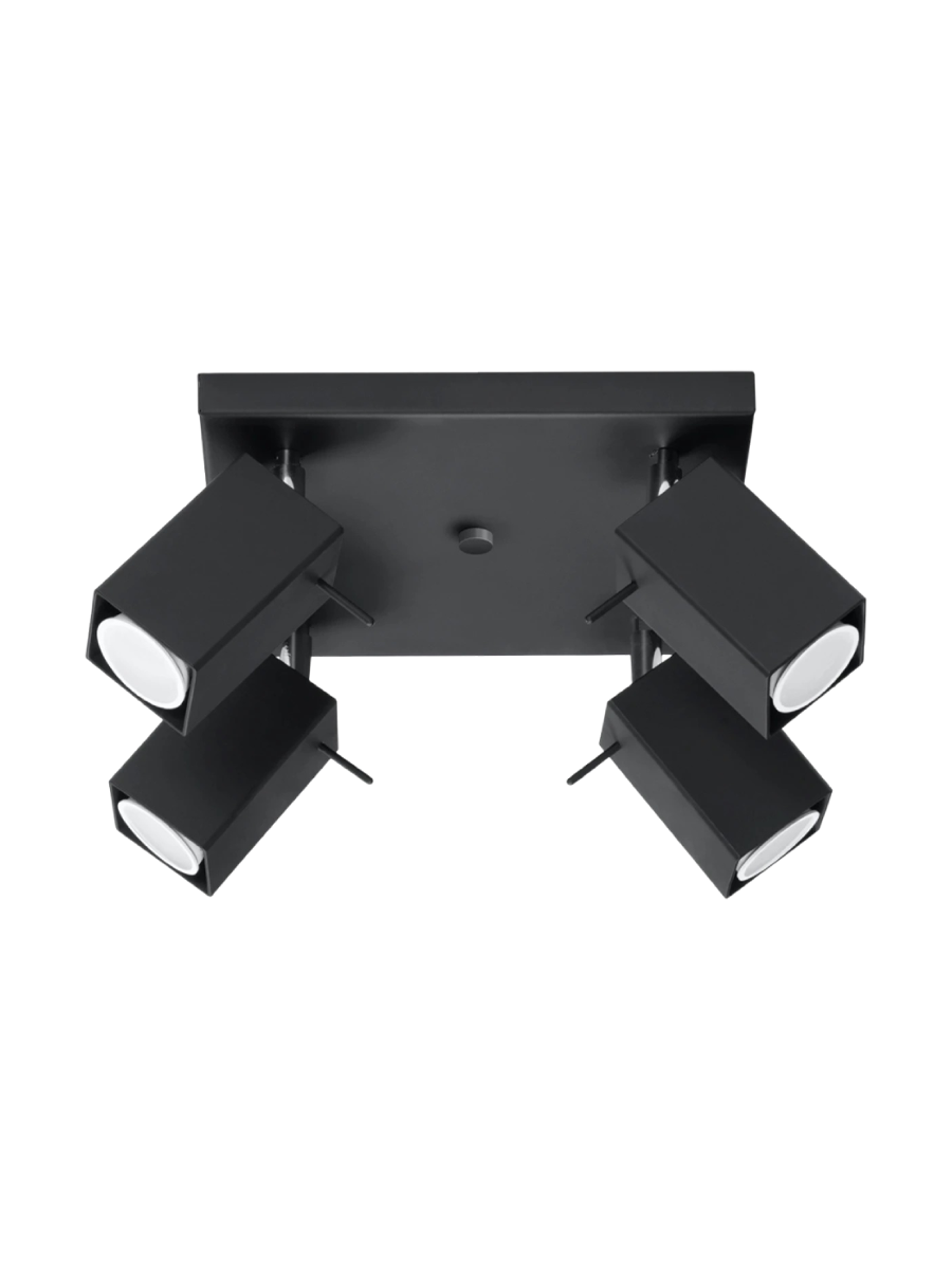 
Design Deckenlampe „Merida II“ 4-flammig - Schwarz