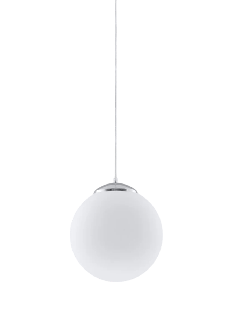 
Design Pendellampe „Ugo“ Ø 30 cm - Weiss / Silber