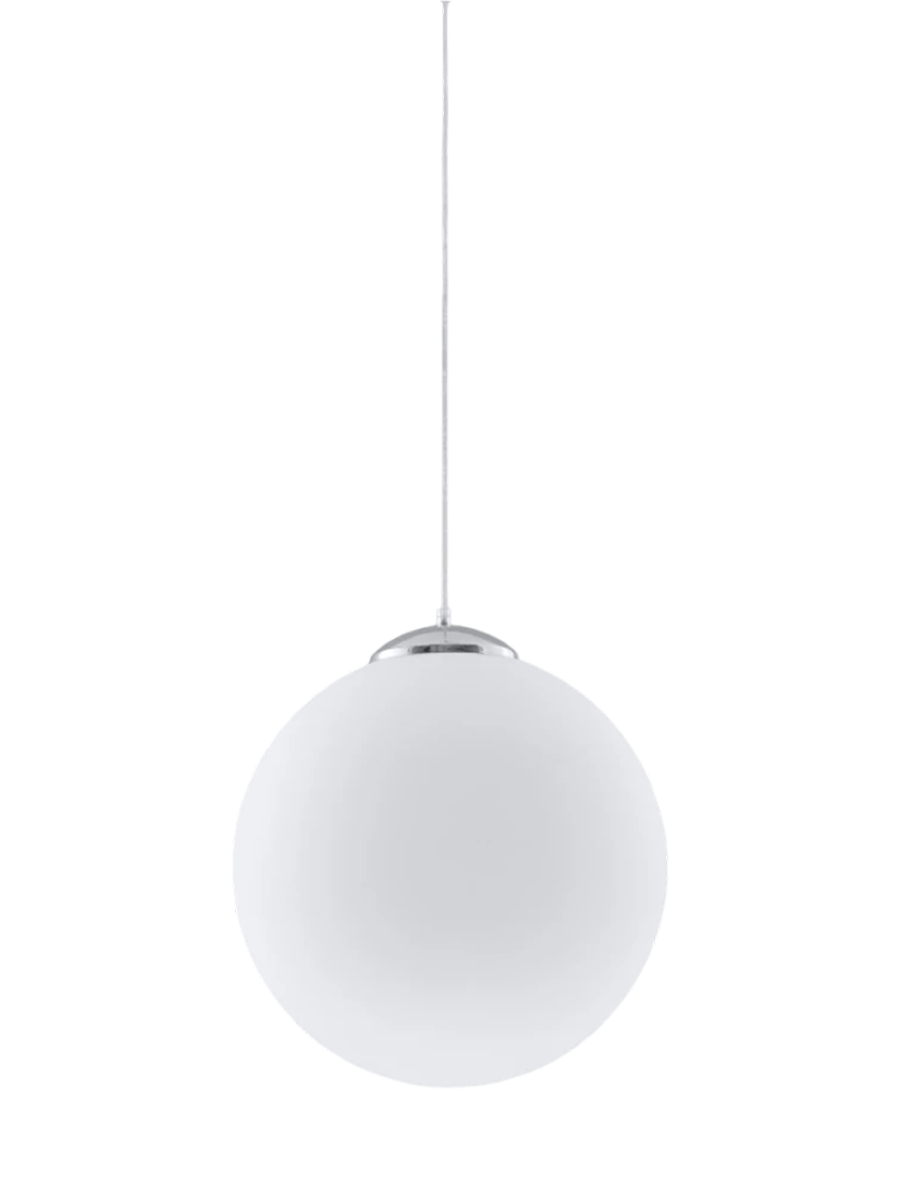 
Design Pendellampe „Ugo“ Ø 40 cm - Weiss / Silber