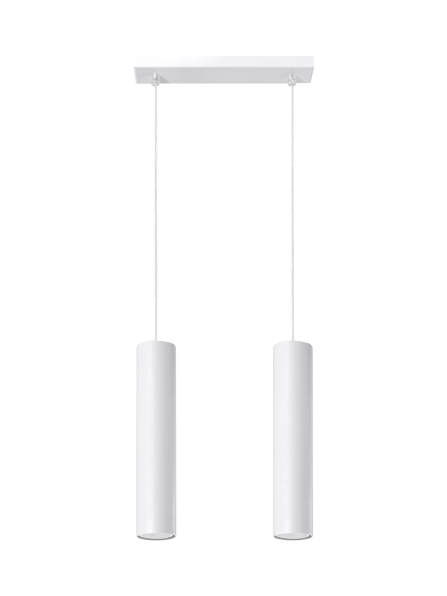 
Design Pendellampe „Lagos“ 2-flammig - Weiss