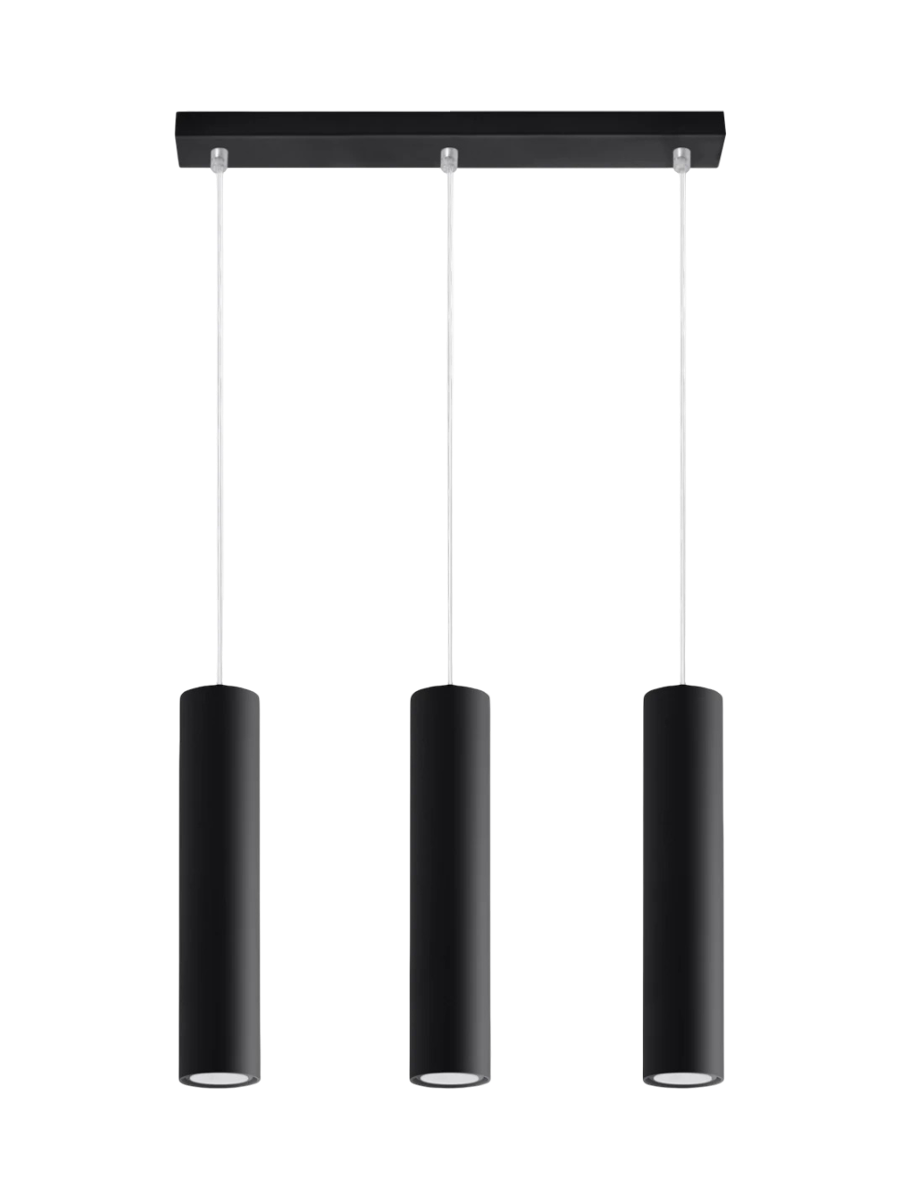 
Design Pendellampe „Lagos II“ 3-flammig - Schwarz