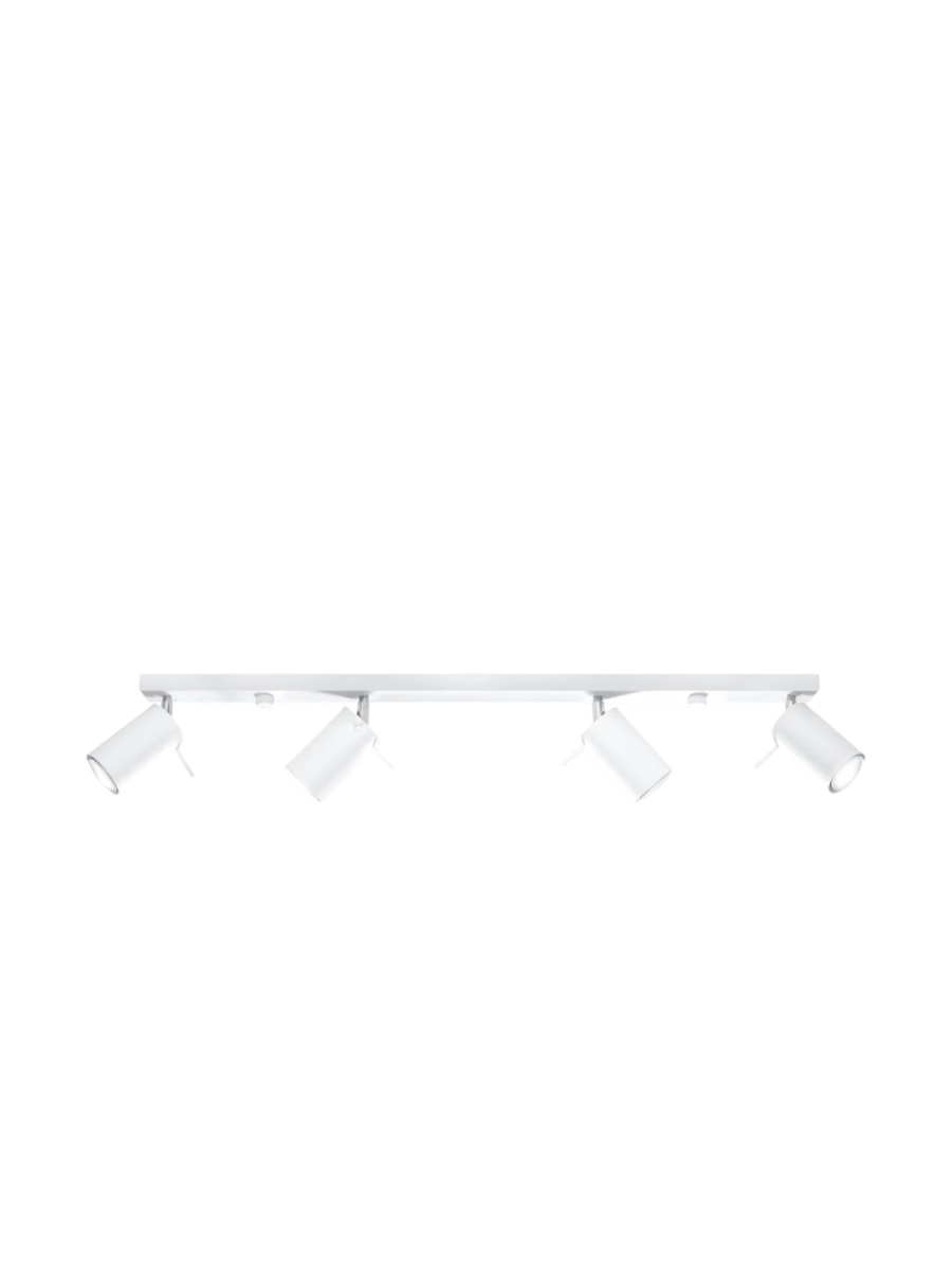 
Designer Ceiling Lamp "Ring" 4-Bulb (linear) - White