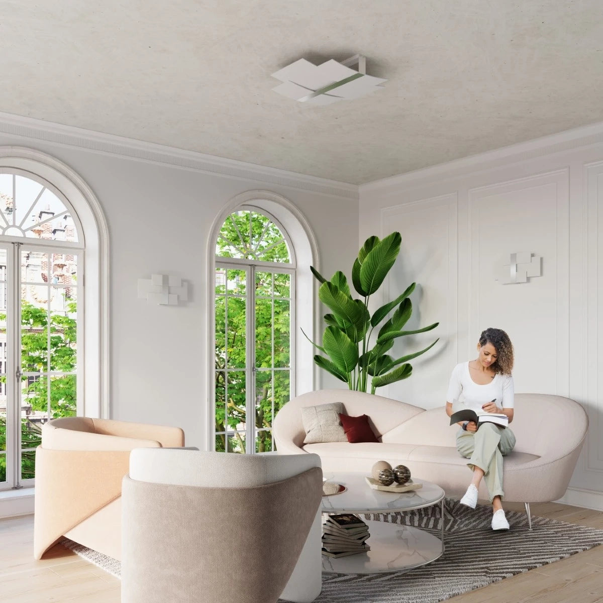 
Design Deckenlampe „Celia“ - Silber