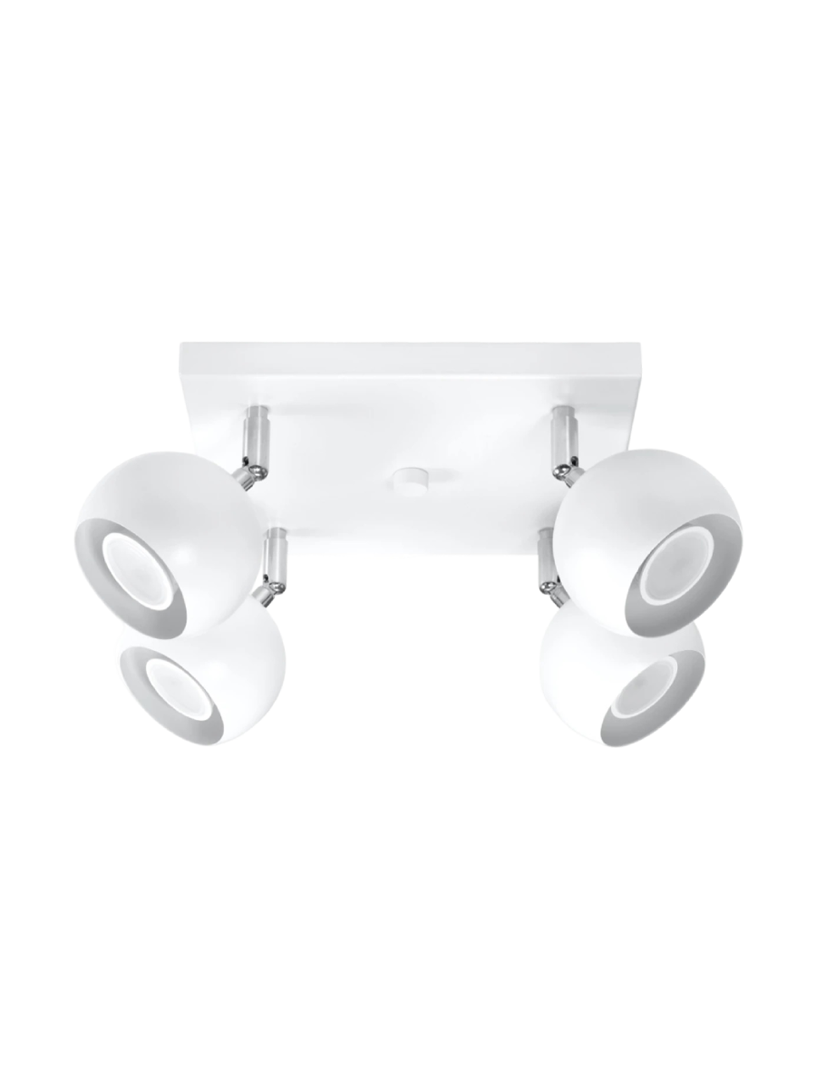 
Design Deckenlampe „Oculare II“ 4-flammig - Weiss