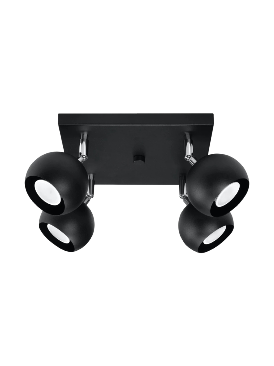 
Design Deckenlampe „Oculare II“ 4-flammig - Schwarz